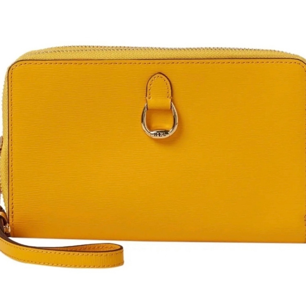 Lauren Ralph Lauren Yellow Wristlet Clutch